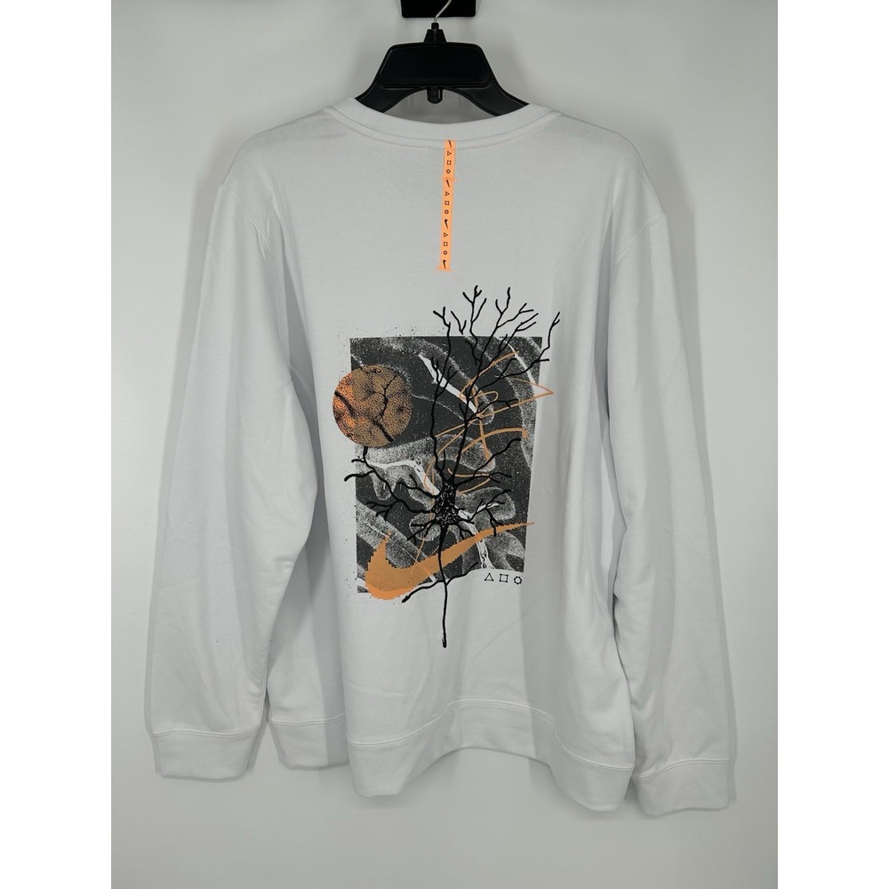 Nike Running Dri Fit D.Y.E. Crewneck Sweatshirt Graphic White DQ4792-121 Large - Picture 2 of 6
